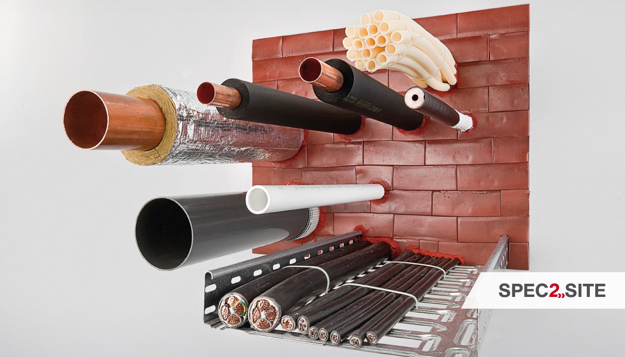 Image of firestop foam being installed