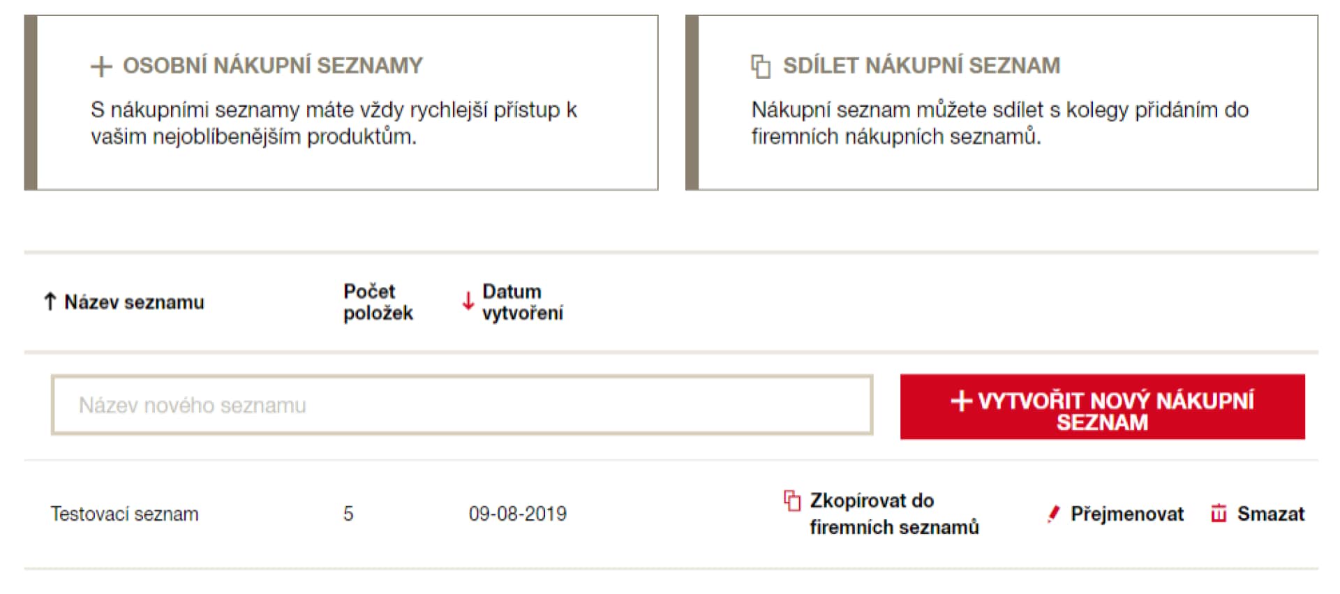 Zkopírovat seznam