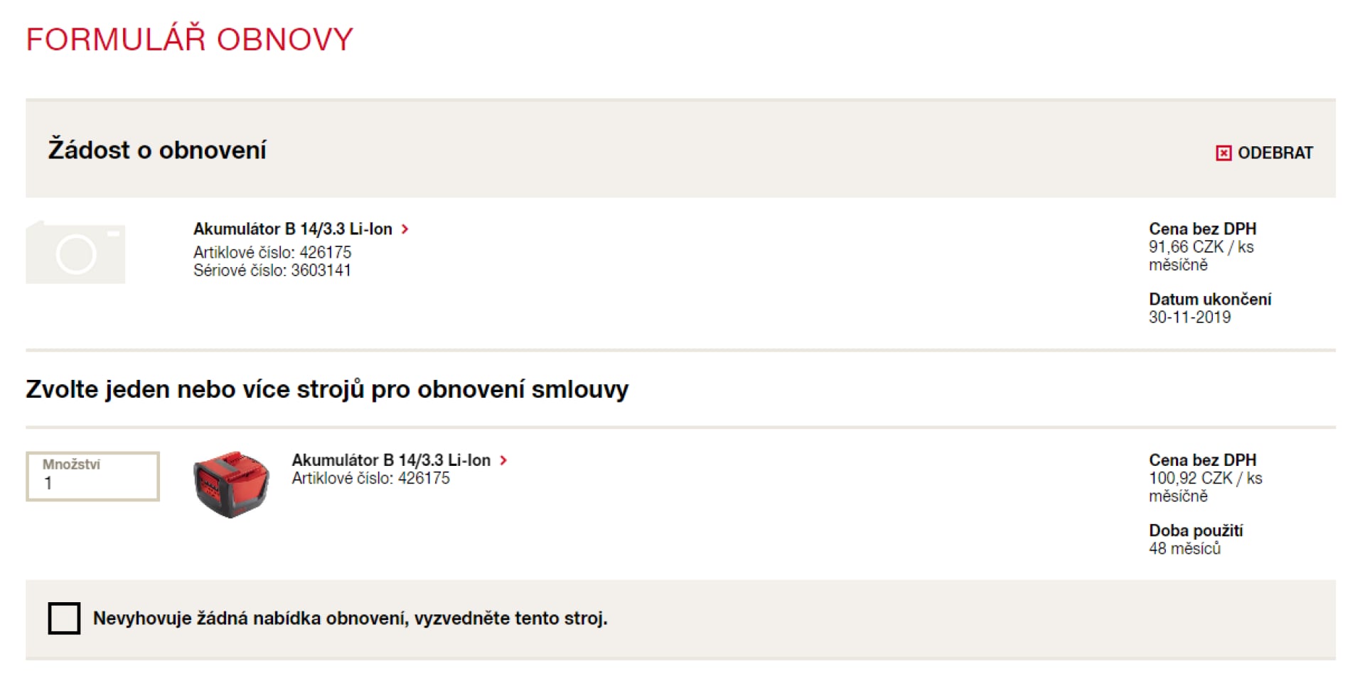 Obnovvení fleetového stroje