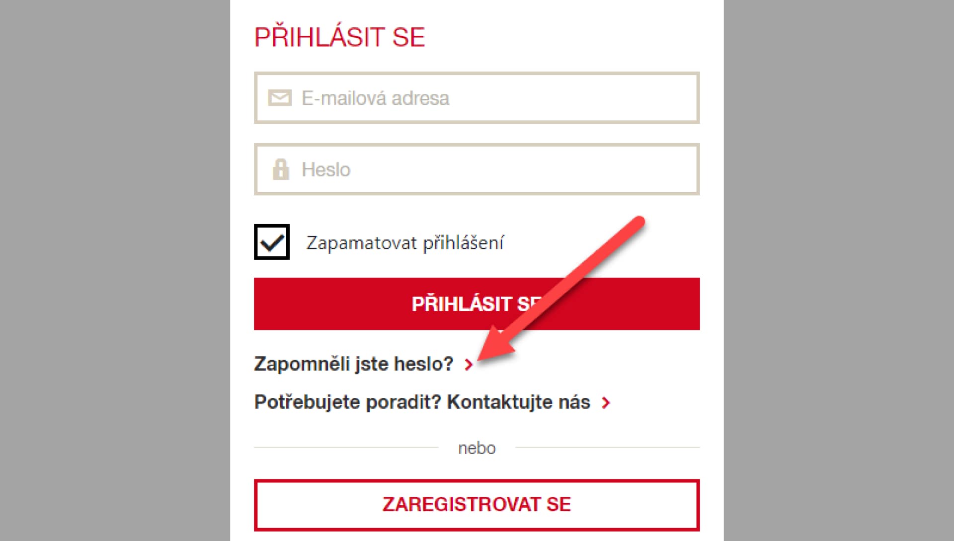 Zapomenuté heslo