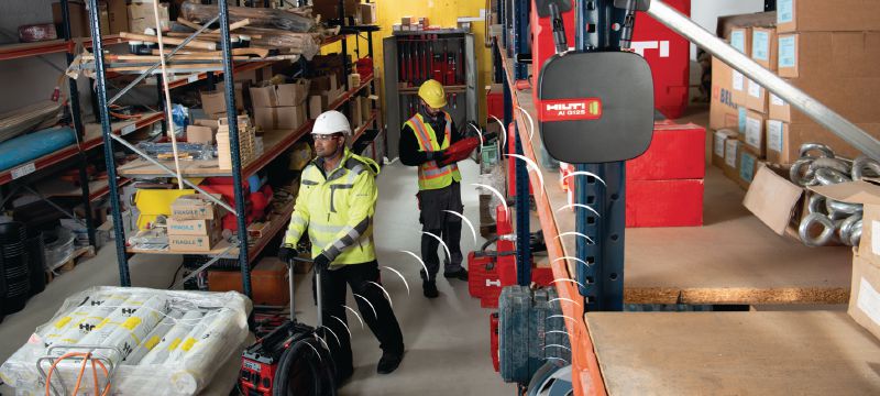 Skener skladových zásob AI G125 Brána skladových zásob, ktorá poskytuje komplexné riešenie na sledovanie a správu majetku na sklade (Hilti ON!Track) Použitie 1