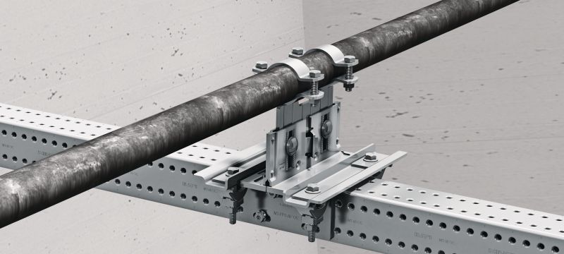 MT-FPS adaptérová doska Adaptérová doska na montáž potrubných uložení tretích strán na nosníky Hilti MT Použitie 1