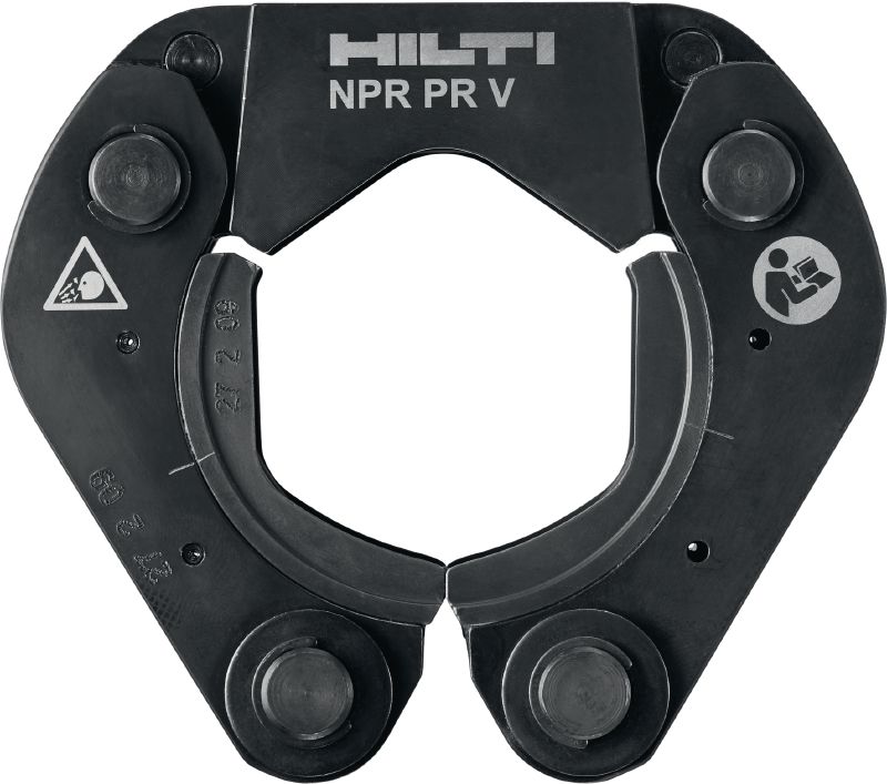 Lisovací krúžok na potrubia NPR PR V Lisovacie objímky pre stláčacie montážne nosníky V do 108 mm. Kompatibilné so strojmi na lisovanie potrubí NPR 32-A.