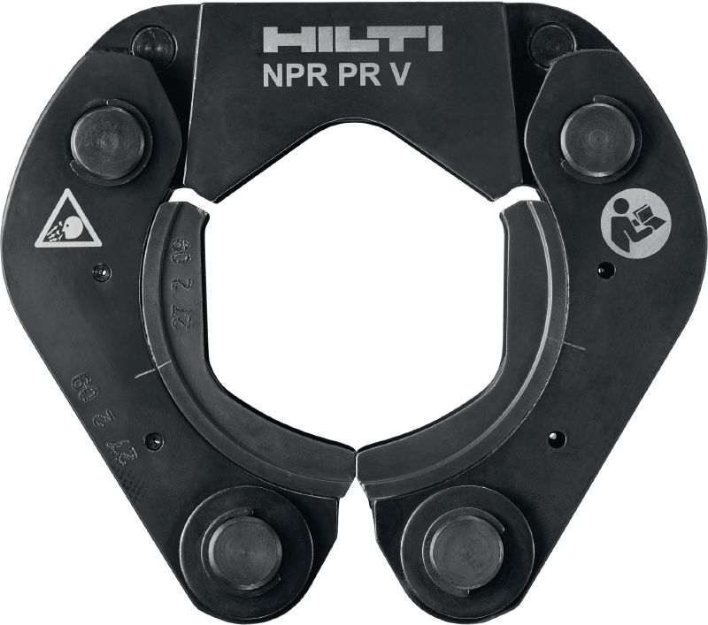 Lisovací krúžok na potrubia NPR PR V Lisovacie objímky pre stláčacie montážne nosníky V do 108 mm. Kompatibilné so strojmi na lisovanie potrubí NPR 32-A.