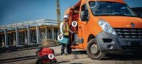 Správa skladových zásob v dodávke Telematická brána pre dodávky, ktorá poskytuje komplexné riešenie na sledovanie miesta a skladových zásob dodávky (Hilti ON!Track) Použitie 1
