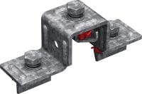 MT-CC-40/50 FL OC Predmontované U-konektory Svorka s predmontovanou maticou Fast-Lock a skrutkou na priečne spojenie kanála s podperným kanálom MT, na vonkajšie použitie s nízkym znečistením