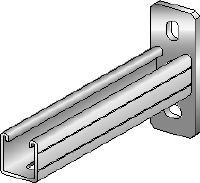 Konzola MQK-41/3 Galvanicky pozinkovaná konzola so 41 mm vysokým, 3 mm hrubým samostatným podperným nosníkom MQ