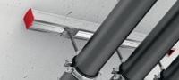 MQ-41-L nosník Pozinkovaný podperný nosník MQ s výškou 41 mm pre aplikácie so stredným zaťažením Použitie 1