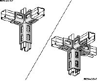 Spojovací čap MQV-3D-F Žiarovo zinkovaný (HDG) spojovací čap pre trojrozmerné konštrukcie