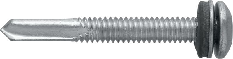 Samorezné skrutky do kovu S-MD 35 PS Samorezná skrutka s kónickou hlavou (nehrdzavejúca oceľ A2) s podložkou 12 mm pre pripevnenie hrubého kovu na kov (až do 12 mm)