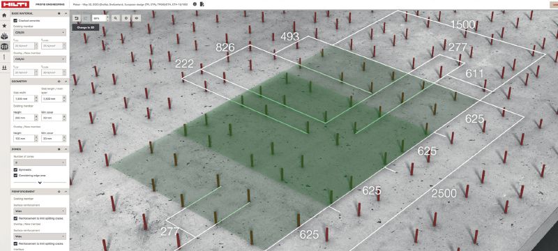 PROFIS Engineering Suite softvér pre statické návrhy Technický softvér pre návrh kotvenia s predpismi a schváleniami, výpočtami CBFEM (Component-based Finite Element Method) a množstvom spôsobov upevnenia Použitie 1