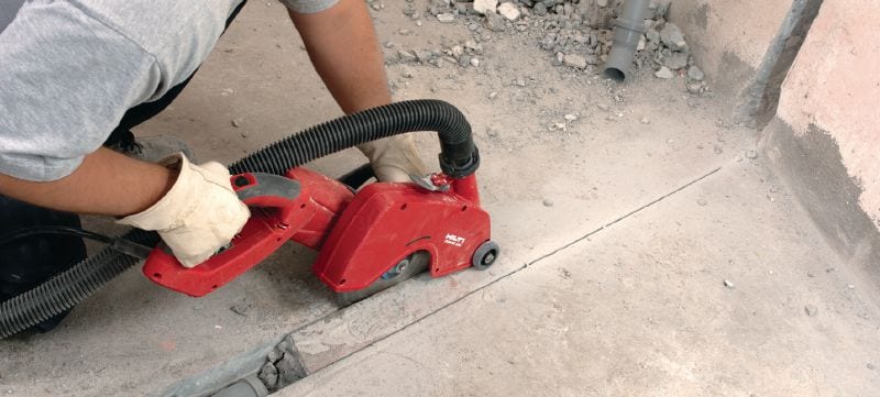 Elektrický rezač DCH 230 Elektrický ručný diamantový rezač pre rezanie nasucho – hĺbka rezania až 85 mm pri kotúči 230 mm Použitie 1