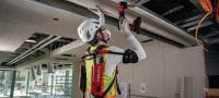 EXO-S Ramenný exoskeleton Nositeľný stavebný exoskeleton, ktorý pomáha k zníženiu namáhy pliec a šije pri práci nad úrovňou pliec (na obvod bicepsu do 40 cm (16”)) Použitie 4