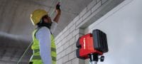 Olovnicový a krížový laser PM 20-CG 12 V Kombinovaný laser s 2 líniami a 5 bodmi na vodoinštalačné práce, niveláciu, vyrovnávanie a štvorcovanie so zeleným lúčom (platforma s 12 V batériou) Použitie 3