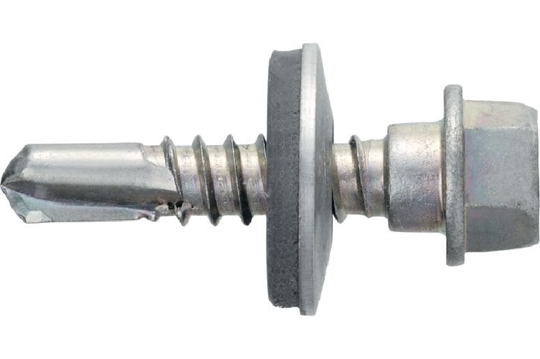Samorezné skrutky do kovu S-MD 53Z Samorezná skrutka (pozinkovaná uhlíková oceľ) s podložkou 16 mm pre pripevnenie stredne hrubého kovu na kov (až do 6 mm)