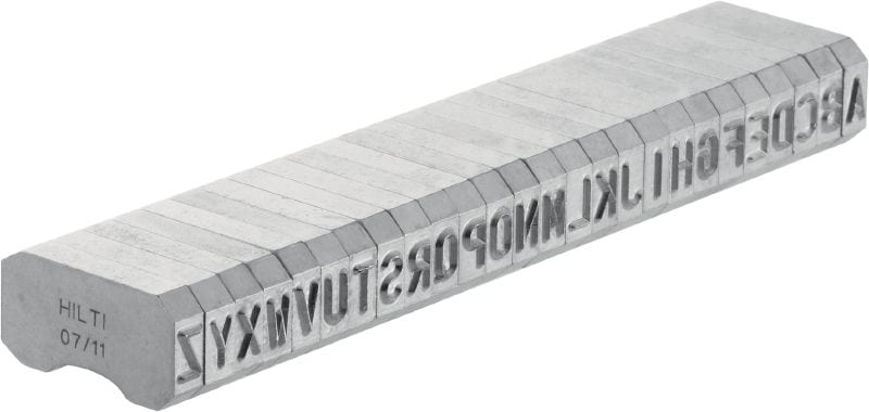 Raziace znaky do ocele X-MC S 5.6/6 Úzke písmená a číslice s ostrým profilom pre vyrazenie označení v kove