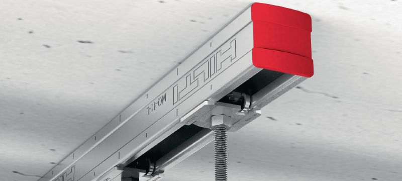 MQA-S Pozinkovaný čap potrubnej objímky na pripojenie závitových komponentov k nosníkom MQ/HS Použitie 1