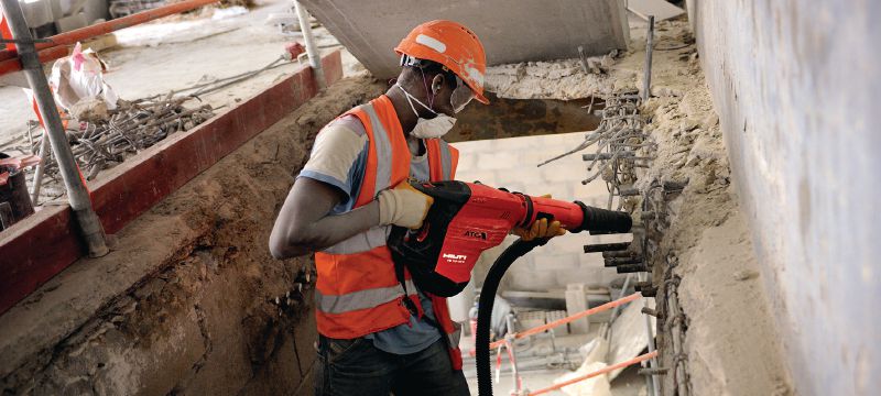 Odsávanie prachu TE DRS-Y Odsávanie prachu pri vŕtaní do betónu a sekaní betónu pomocou vŕtacích kladív SDS Max (TE-Y) Použitie 1