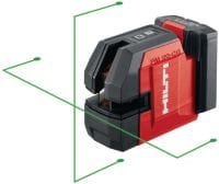 Olovnicový a krížový laser PM 20-CG 12 V Kombinovaný laser s 2 líniami a 5 bodmi na vodoinštalačné práce, niveláciu, vyrovnávanie a štvorcovanie so zeleným lúčom (platforma s 12 V batériou)