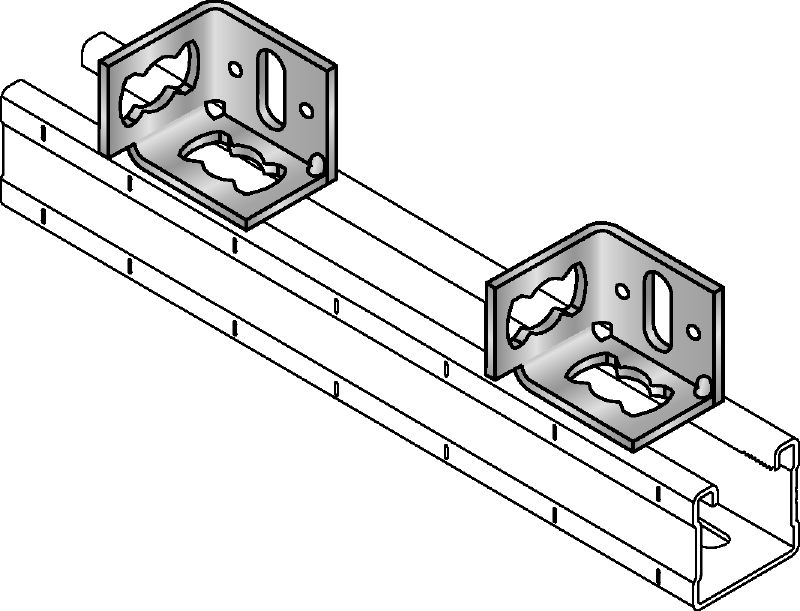 Nosníková pätka MQP-2/1 Galvanicky pozinkovaná nosníková pätka na upevnenie nosníkov k rôznym základným materiálom