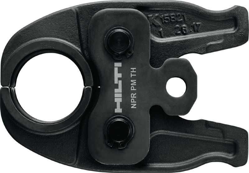 Lisovacie čeľuste na potrubia NPR PM TH Lisovacie čeľuste pre potrubné objímky s profilom TH do 40 mm. Kompatibilné so strojom na lisovanie potrubí Hilti NPR 19-A