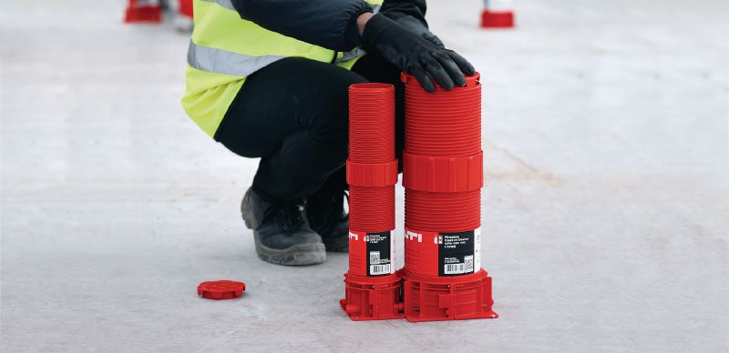 Zalievaný prvok požiarnej ochrany CFS-CID Riešenie požiarnej ochrany v jednom kroku pre prestupy potrubí podlahami Použitie 1