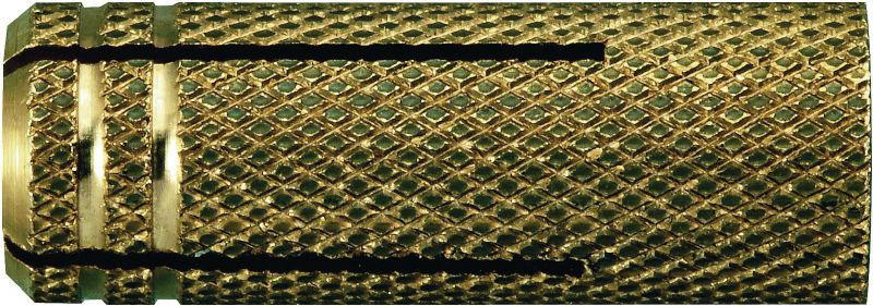 Mosadzná úderová kotva s vnútorným závitom HEL Úsporná úderová kotva s vnútorným závitom (mosadz)