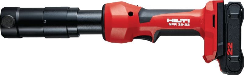 Hydraulické lisovacie kliešte na potrubie NPR 32-22 Všestranné a pohodlné akumulátorové lisovacie kliešte kompatibilné s vymeniteľnými 32 kN lisovacími čeľusťami a krúžkami (platforma akumulátora Nuron)