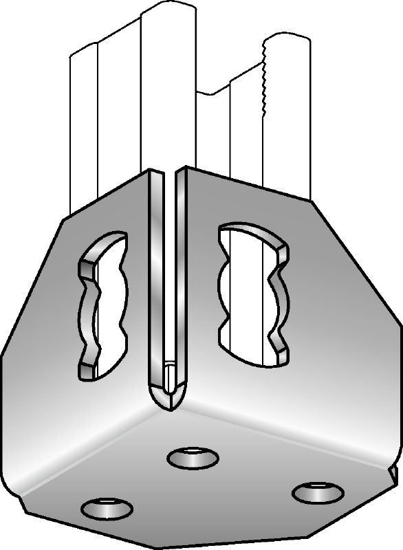 Kotevná platňa MQP-F Žiarovo zinkovaná (HDG) nosníková pätka na upevnenie nosníkov k rôznym základným materiálom