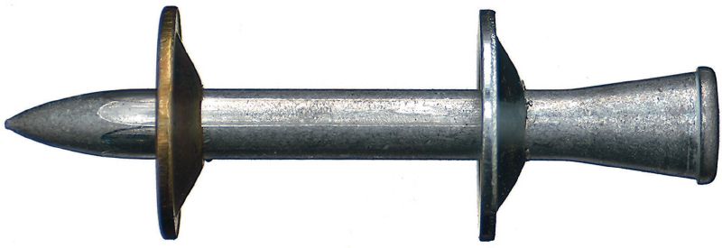 Klince na upevňovanie plechov X-NPH2 Samostatné klince pre pripevnenie plechových krytín na betón pomocou prachom poháňaných vsadzovacích strojov