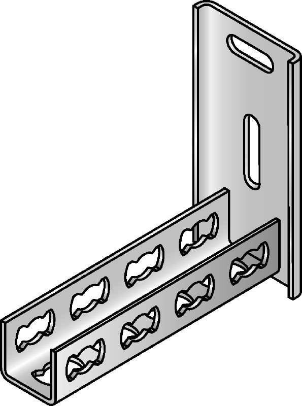 Nosníková pätka MQP-E Galvanicky pozinkovaná nosníková pätka na upevnenie dverí výťahu