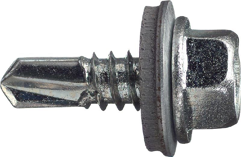 Samorezné skrutky do kovu S-MD 51 Z Samorezná skrutka (pozinkovaná uhlíková oceľ) s podložkou 16 mm pre pripevnenie hrubého kovu na kov (až do 3 mm)
