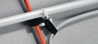 Káblová príchytka X-UCT MX Plastová univerzálna káblová / potrubná príchytka pre použitie s klincami BX a GX Použitie 4