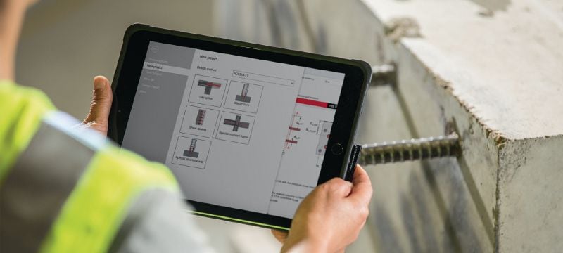 Softvér PROFIS na navrhovanie výstuže Softvér na navrhovanie výstuže umožňuje rýchlo a cenovo výhodne navrhovať dodatočne vlepovanú výstuž v súlade so stavebnými predpismi Použitie 1