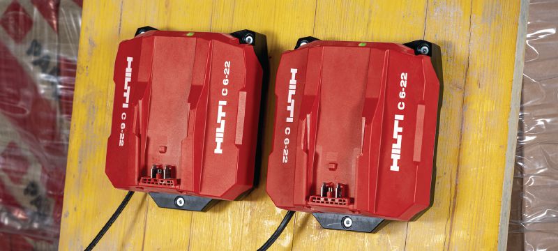 C 6-22 Rýchlonabíjačka Nuron Vysokorýchlostná nabíjačka pre všetky akumulátory Hilti Nuron Použitie 1