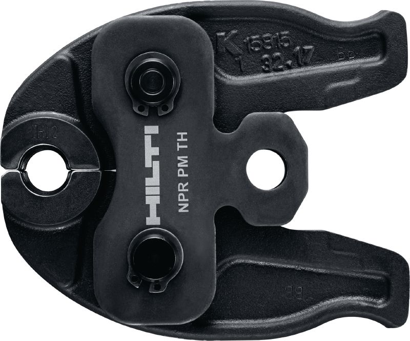 Lisovacie čeľuste na potrubia NPR PM TH Lisovacie čeľuste pre potrubné objímky s profilom TH do 40 mm. Kompatibilné so strojom na lisovanie potrubí Hilti NPR 19-A