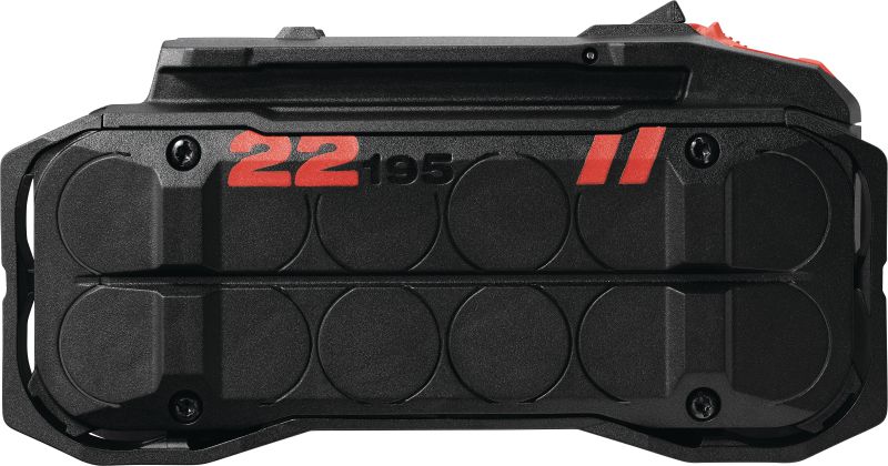 Batéria Nuron B 22-195 Vysokokapacitný 22V lítium-iónový akumulátor skonštruovaný na zvýšenie výkonu a doby chodu stredne ťažkého až ťažkého elektrického náradia Nuron