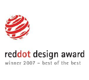                Tento výrobok získal ocenenie Red Dot „Najlepší z najlepších” za dizajn.            