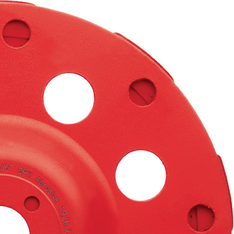 Diamantový brúsny hrniec SPX Abrasive (na DG/DGH 150) Jedinečný diamantový brúsny hrniec pre diamantovú brúsku DG/DGH 150 – pre brúsenie čerstvého a abrazívneho betónu