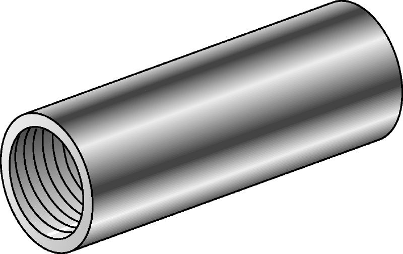 Okrúhla spojovacia matica Spojovacia matica z nehrdzavejúcej ocele (A4) na predĺženie závitových tyčí