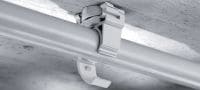 Potrubná príchytka X-EKSC MX Plastová káblová / potrubná príchytka so zaklapácou poistkou pre použitie so zásobníkovými klincami Použitie 3