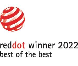                Tento výrobok získal ocenenie Red Dot „Najlepší z najlepších” za dizajn.            