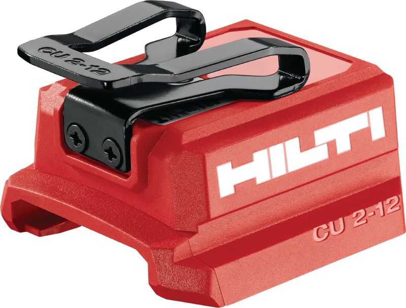 Nabíjací adaptér CU 2-12 USB Nabíjací adaptér USB na 12 V batérie Hilti na nabíjanie tabletov, telefónov, vyhrievaných búnd a ďalších zariadení s portmi USB-C alebo USB-A