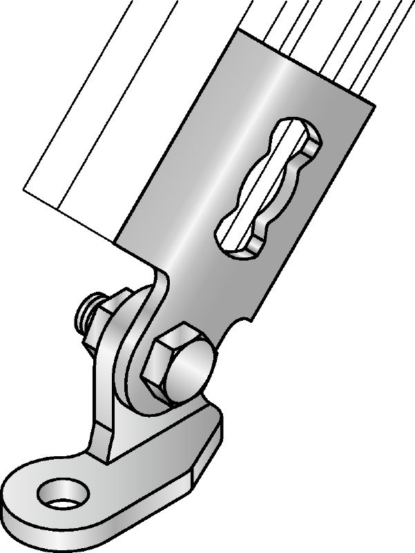Spojovací konozolový čap MQS plus Galvanicky pozinkovaný predmontovaný spojovací konzolový čap s vyššou flexibilitou montáže pre široké spektrum seizmických aplikácií