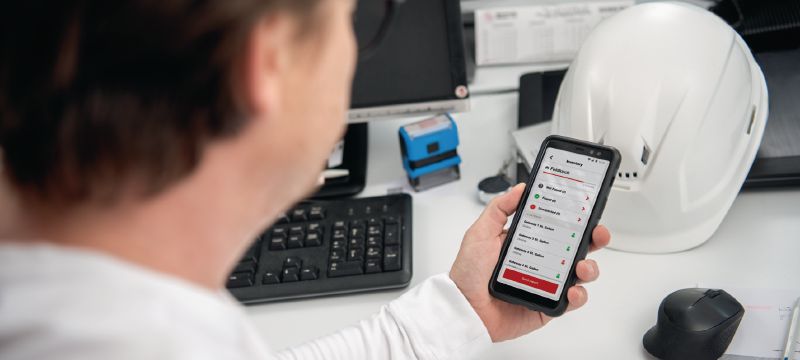 Skener skladových zásob AI G125 Brána skladových zásob, ktorá poskytuje komplexné riešenie na sledovanie a správu majetku na sklade (Hilti ON!Track) Použitie 1