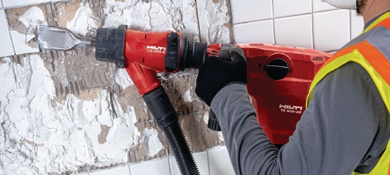 TE 500-22 SDS-Max akumulátorové sekacie kladivo Akumulátorové buracie a sekacie kladivo v prevedení SDS Max (TE-Y) na sekanie do betónu alebo muriva s funkciou aktívnej redukcie vibrácií (batériová platforma Nuron) Použitie 1