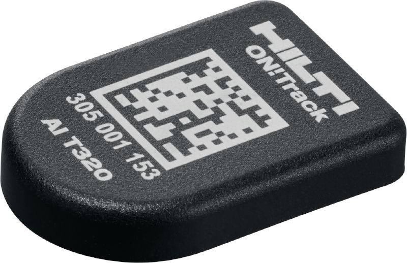 Inteligentný štítok AI T320 ON!Track Bluetooth® Trvácny štítok na sledovanie polohy a dopytu po stavebnom vybavení prostredníctvom systému sledovania strojov Hilti ON!Track – optimalizujte svoje zásoby a ušetrite čas pri ich správe