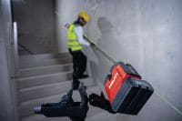 Olovnicový a krížový laser PM 20-CG 12 V Kombinovaný laser s 2 líniami a 5 bodmi na vodoinštalačné práce, niveláciu, vyrovnávanie a štvorcovanie so zeleným lúčom (platforma s 12 V batériou) Použitie 2