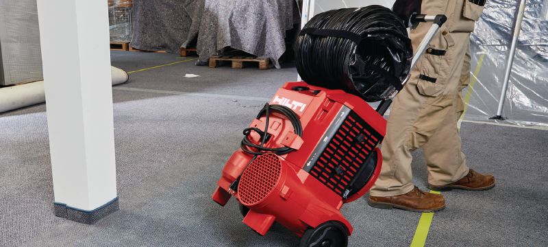 Čistič vzduchu AIC 1000 Výkonný a ľahký čistič vzduchu na odstraňovanie jemných častíc prenášaných vzduchom počas stavebných prác Použitie 1