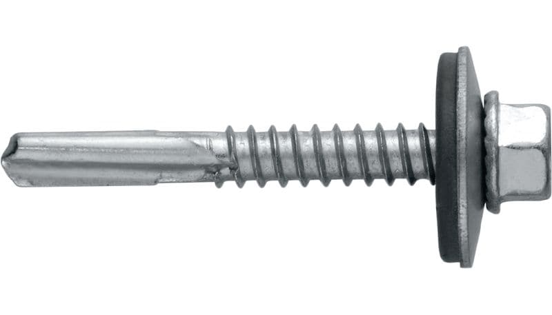 Samorezné skrutky do kovu S-MD55Z Samorezná skrutka (pozinkovaná uhlíková oceľ) s podložkou 16 mm pre pripevnenie hrubého kovu na kov (až do 15 mm)